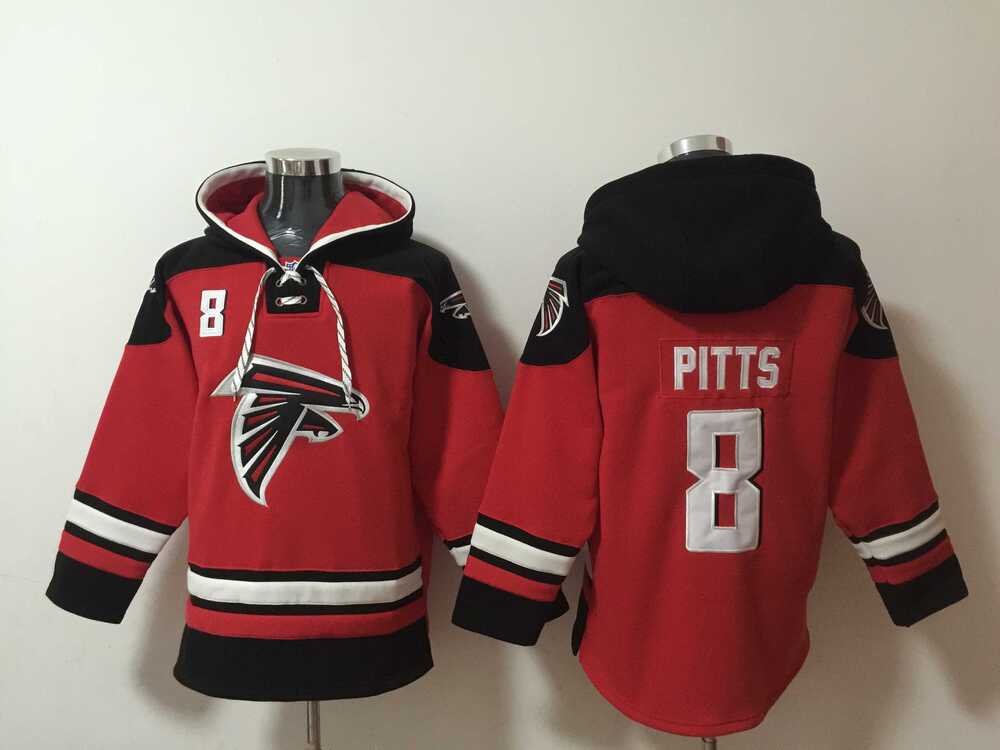 Men's Atlanta Falcons #8 Kyle Pitts Red Ageless Must-Have Lace-Up Pullover Hoodie,We sell and wholesale Men's Atlanta Falcons #8 Kyle Pitts Red Ageless Must-Have Lace-Up Pullover Hoodie on line form chian!